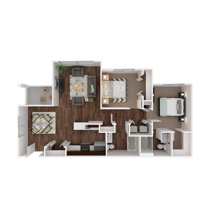 Ptarmigan 2x2 W/D Enhanced 2 H101 floor plan